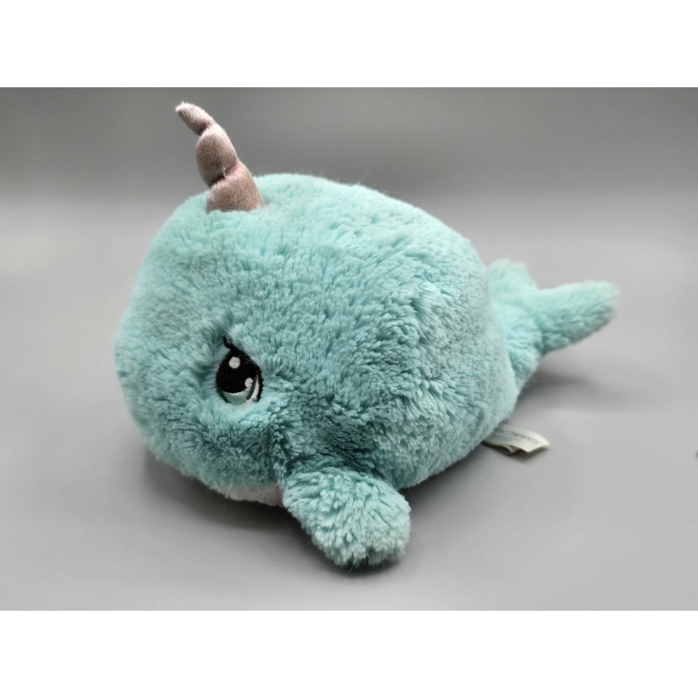 Precious Moments‎ Aqua Narwhal Plush Aurora 2020 Stuffed Unicorn Horn 10 inches